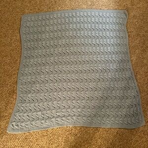 Handmade pale blue baby blanket